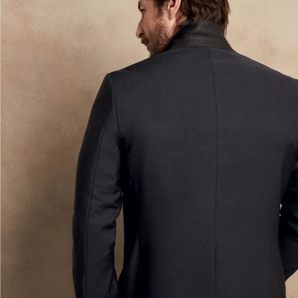 NWT Banana Republic, navy blue and black tuxedo jacket only, 38R Slim Fit - Picture 4 of 16